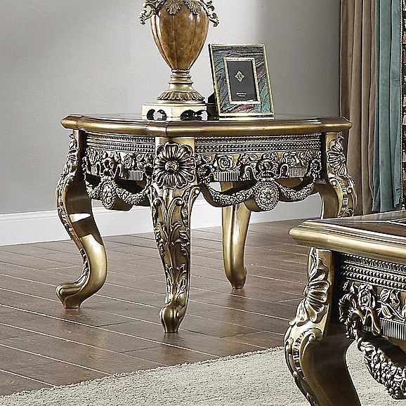 Homey Design HD-905 BR - End Table in Bronze HD-E905BR