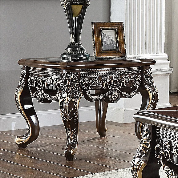 Homey Design HD-905 C - End Table in Cherry HD-E905C