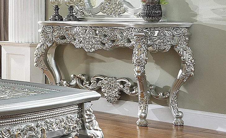 Homey Design HD-905 S - Console Table in Silver HD-CON905S