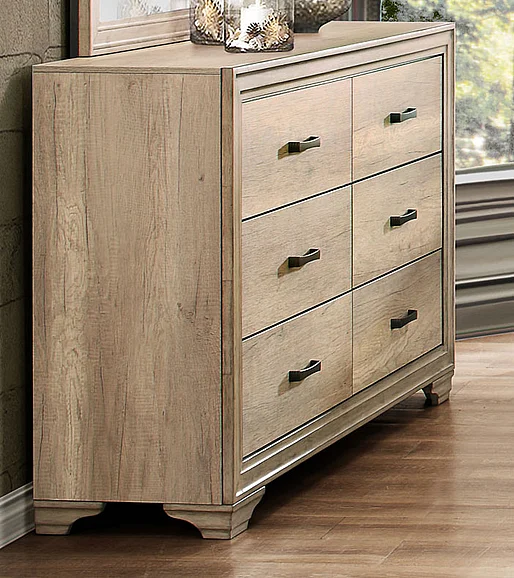 Homelegance Lonan 6 Drawer Dresser in Natural 1955-5