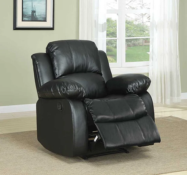 Homelegance Cranley Reclining Chair in Black 9700BLK-1