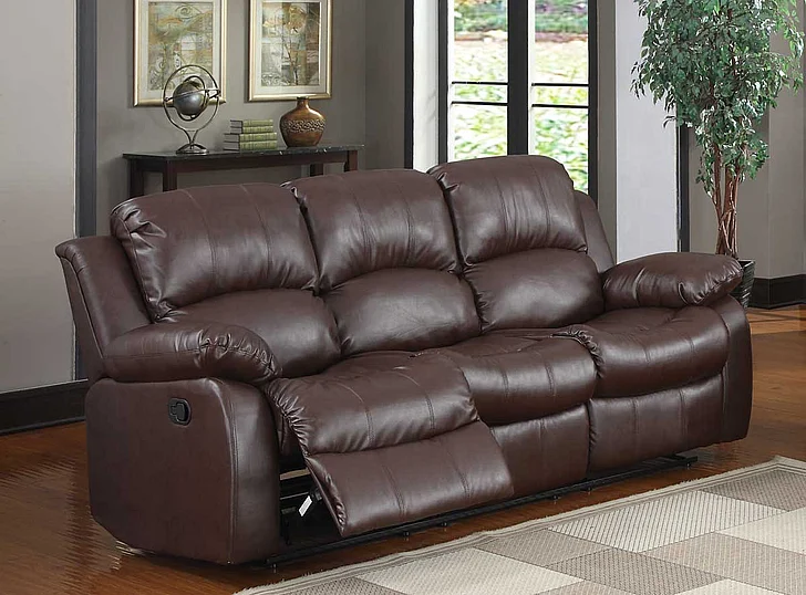 Homelegance Cranley Double Reclining Sofa in Brown 9700BRW-3