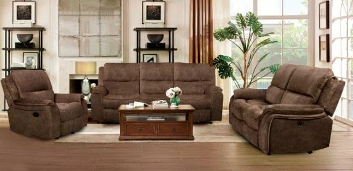 Furniture of America Henricus 2pc Reclining Living Room Set in Dark Brown