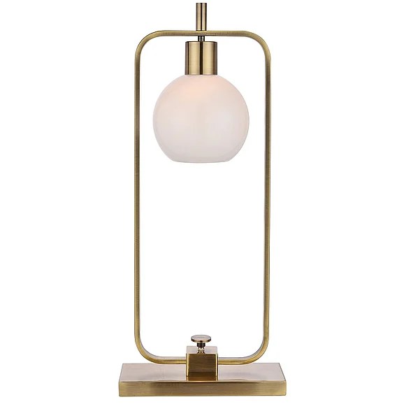 Harp & Finial Crosby Table Lamp- Brass | Antique Brass Finish On Metal Body HFL317829