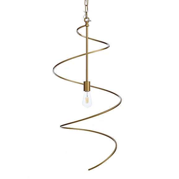 Harp & Finial Avila Pendant Small - Gold | Painted Gold Finished Metal HFL94835