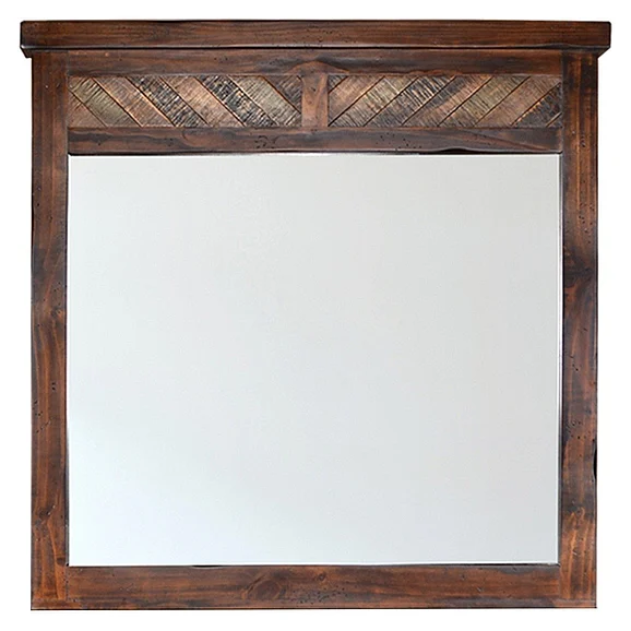 Sunset Trading Riviera Mirror in Distressed walnut HH-4280-320