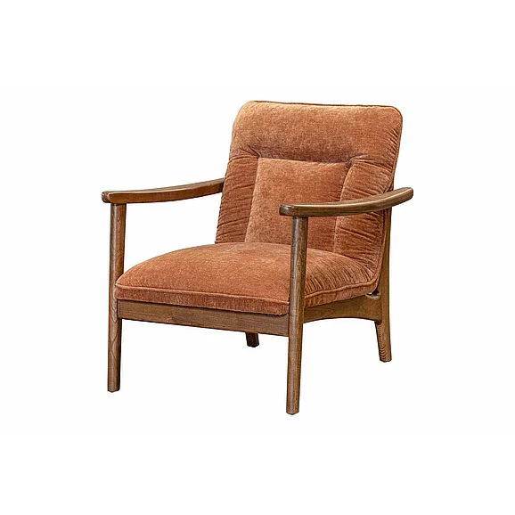 LH Home Highland Club Chair in Rust HIG037-RUS