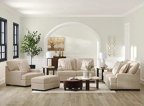 Ashley Furniture High Profile 2pc Sofa Living Room Set in Taupe