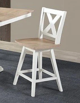 Urban Styles Highland Swivel Counter Stool in White 2303
