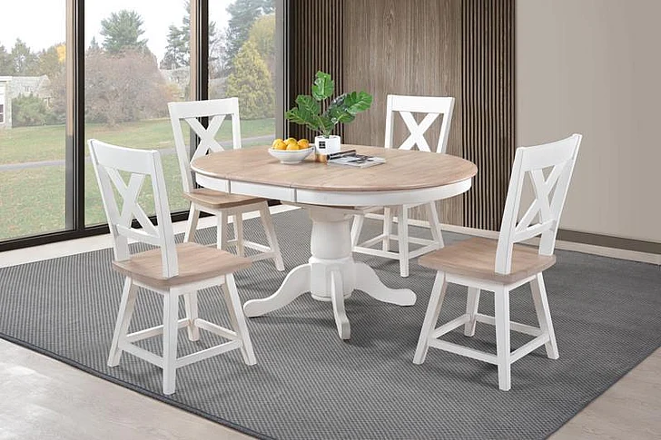 Urban Styles Highland Round- Oval Table in White 1309;1310