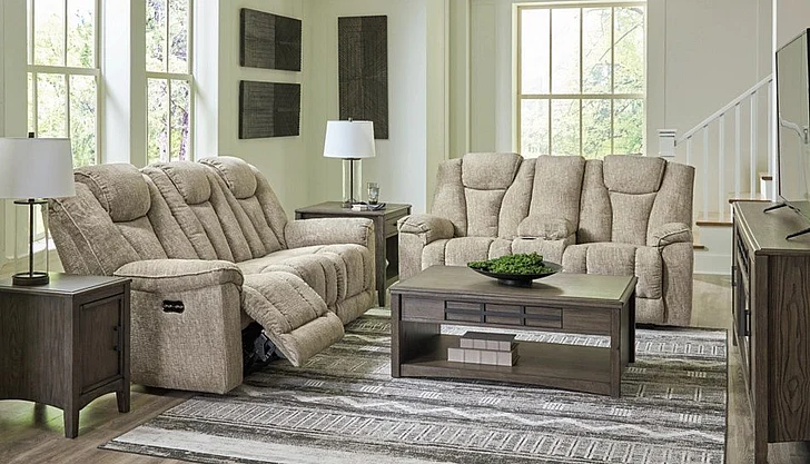 Hindmarsh Power Recliner 2Pc Living Room Set in Stone