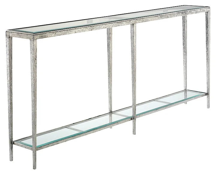 Maitland-Smith Jinx Large Console Table in Nickel HM1017