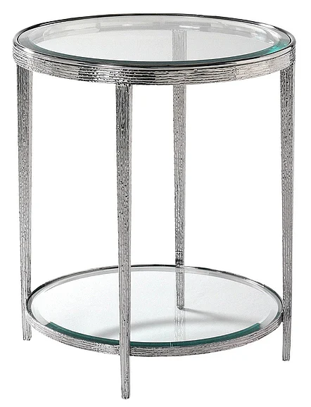 Maitland-Smith Jinx Nickel Round Side Table HM1020L