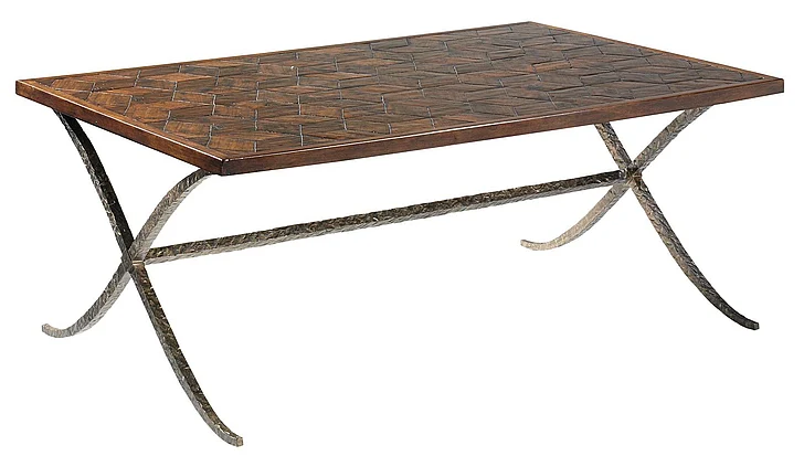 Maitland-Smith Tattoo Rectangle Cocktail Table in Hertiage Waxe HM1038 CLOSEOUT