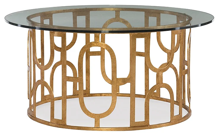 Maitland-Smith Bangle Cocktail Table in Gold Leaf HM1319