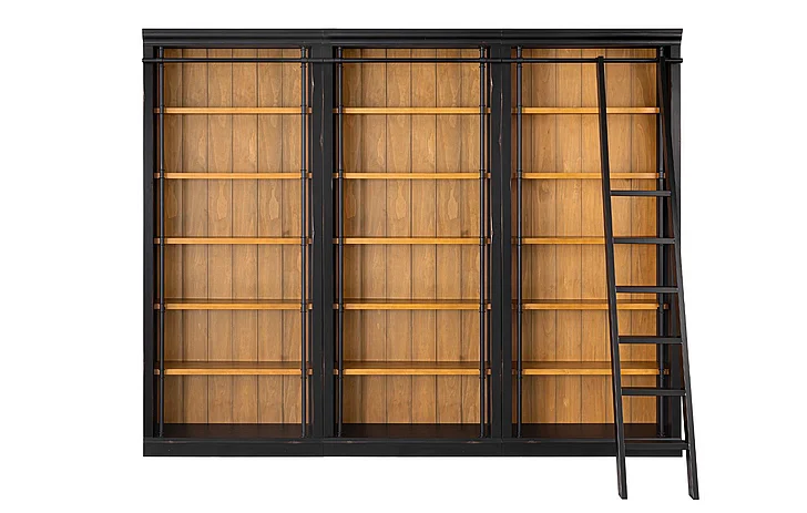 Emma Mason Essentials Bordeaux 3pc Bookcase Set in Black