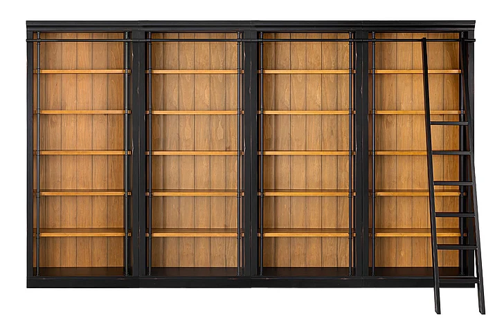 Emma Mason Essentials Bordeaux 4pc Bookcase Set in Black