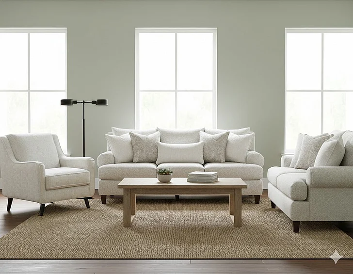 Southern Motion Hogan Cotton 7005 2pc Living Room Set in Off White