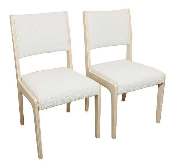 Moti Furniture Ash Ivory Boucle Upholstered Side Chair (Set of 2) in Ivory