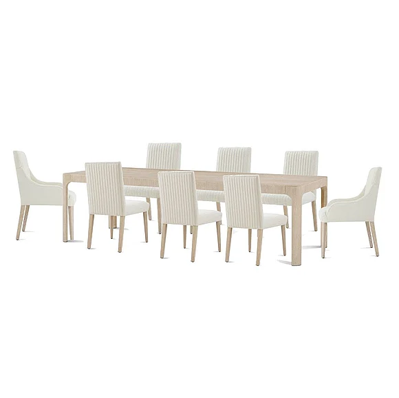 Theodore Alexander Horizon 9pc Rectangular Dining Table Set in SPE-Day