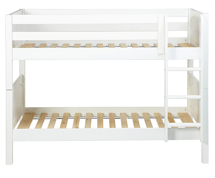 Maxtrix Bare Bone Low Bunk (4 x Low) Panel Bedroom Set in White