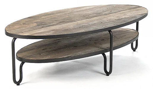 Zentique Alberta Coffee Table in Weathered Elm HS105