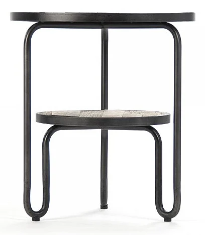 Zentique Alberta Side Table in Weathered Elm HS106