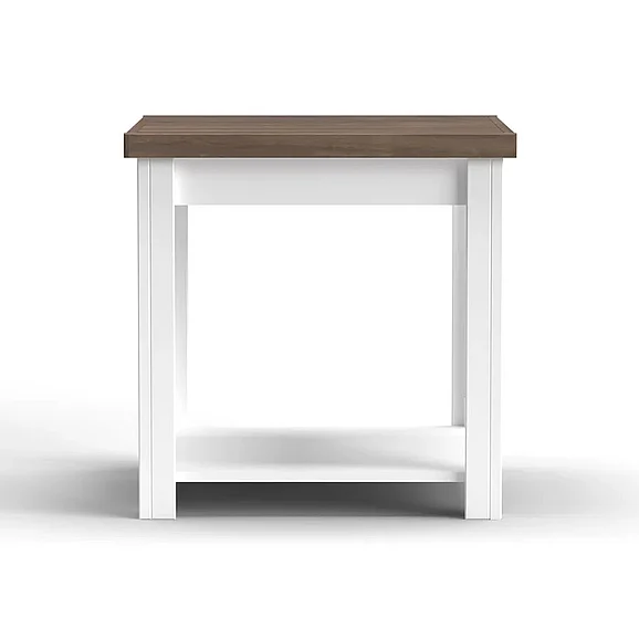 Legends Hampton End Table in Jasmine Whitewash/Barnwood HT4110.BJW