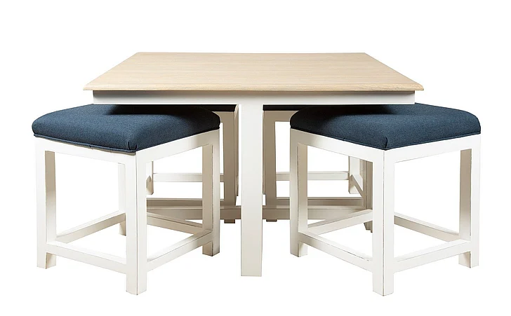Capris Furniture 780 Hassock Table with Cushion in Hampton Grey HT780HGW CUSTOM ITEM