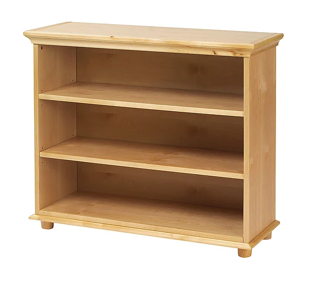 Maxtrix 3 Shelf Bookcase with Crown and Base in Natural HUGE3N