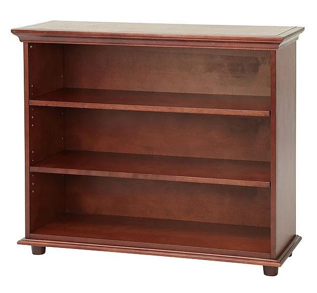 Maxtrix 3 Shelf Bookcase with Crown and Base in Chestnut HUGE3C
