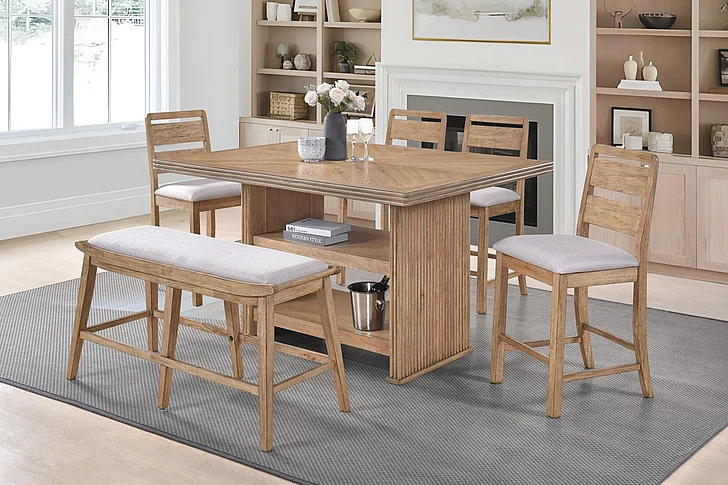 Urban Styles Huntington 5pc Counter Table Set in Brown