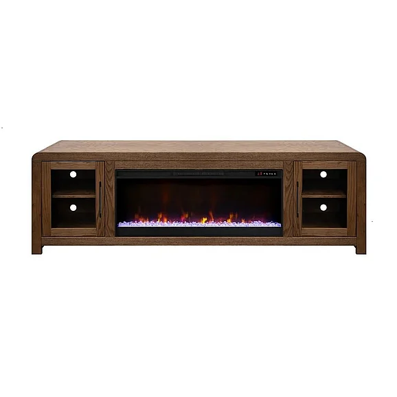 Legends Haven 81" Fireplace Console in Bourbon HV5425.OBR
