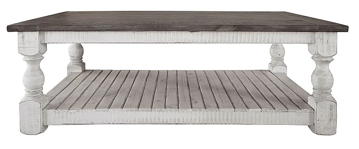 IFD Stone Cocktail Table with Casters in Antique and Weathered Gray IFD469CKTL
