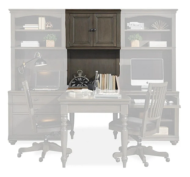 Aspenhome Oxford Modular Center Hutch with Door in Peppercorn I07-385DC-PEP