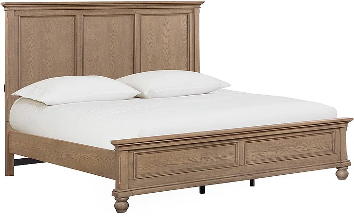 Aspenhome Oxford King Panel Bed in Tan