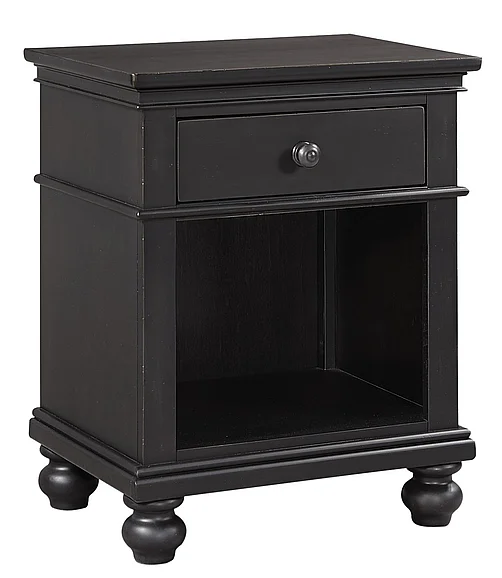 Aspenhome Oxford 1 Drawer Nightstand in Black I07-451N-BLK