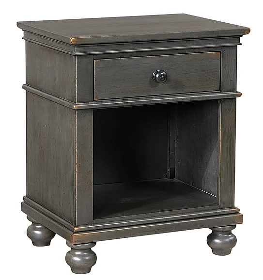 Aspenhome Oxford 1 Drawer Nightstand in Peppercorn I07-451N-PEP