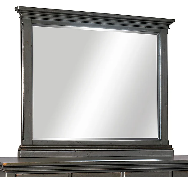 Aspenhome Oxford Landscape Mirror in Peppercorn I07-462-PEP-1
