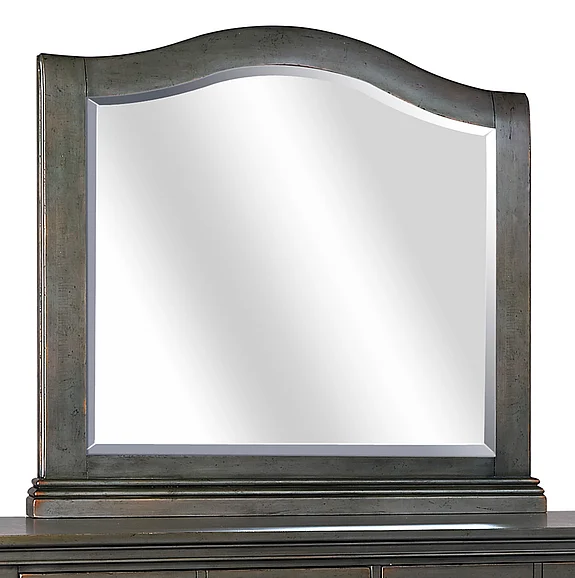 Aspenhome Oxford Arched Mirror in Peppercorn I07-463-PEP