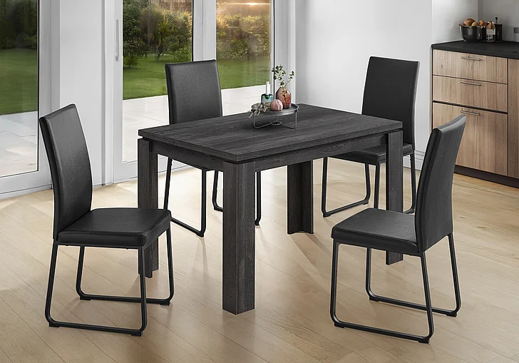 Monarch Specialties Everett 48" Rectangular Dining Table Small Black Laminate I 1166