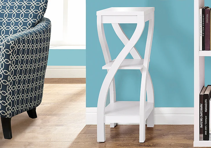 Monarch Specialties Ian Accent Table Square White Laminate I 2479