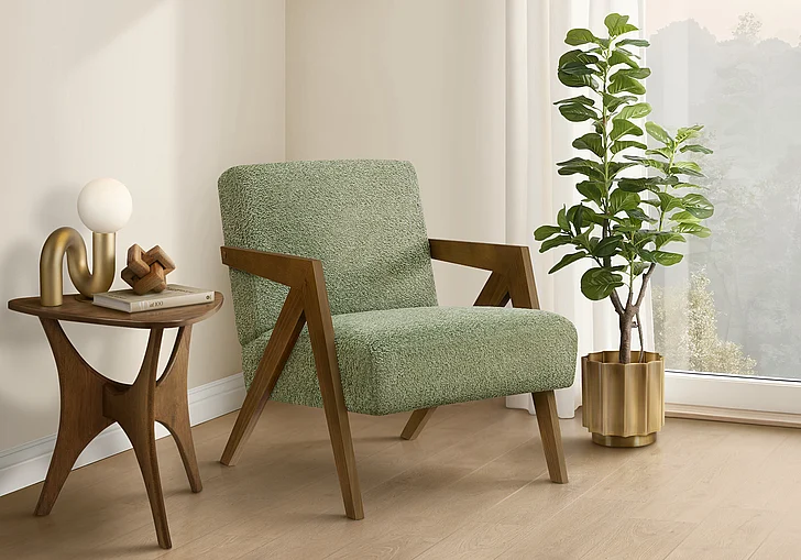 Monarch Specialties River Accent Chair 30"H Upholstered Green Fabric I 8304
