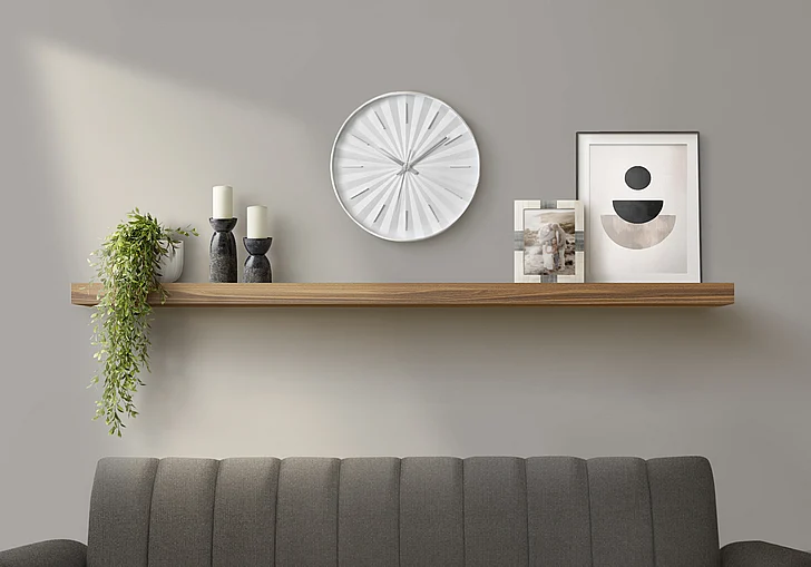 Monarch Specialties Rosamund 12" Round Wall Clock White Frame I 9114