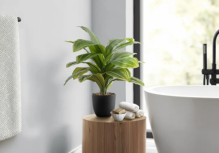 Monarch Specialties Artificial Plant 17" Tall Dracaena Black Pot I 9573