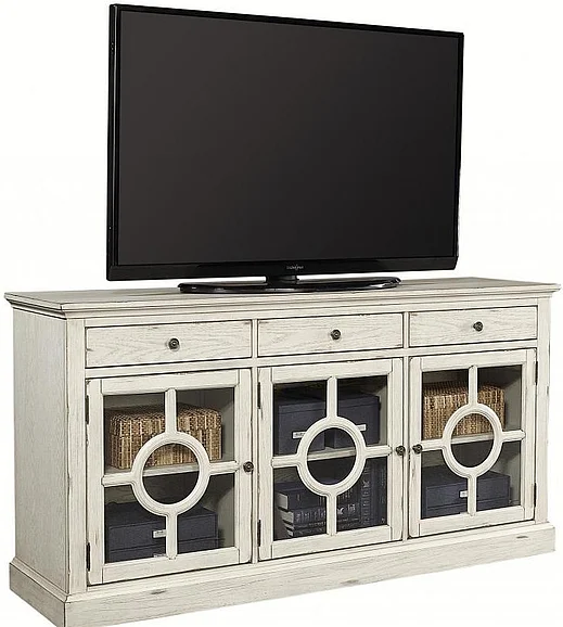 Aspenhome Radius 66'Console in White I233-264 EST SHIP TIME IS 2 WEEKS