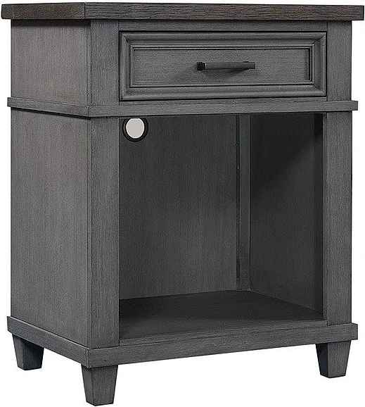 Aspenhome Caraway 1 Drawer Nightstand in Aged Slate I248-451N-SLT-2