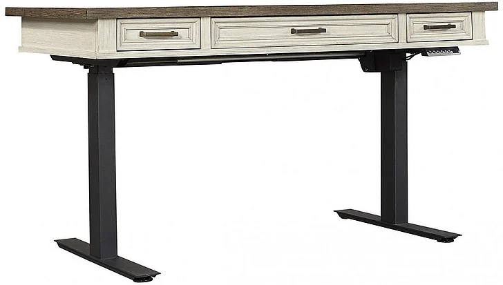 Aspenhome Caraway 60" Lift Desk Top and Base in Aged Ivory I248-360T