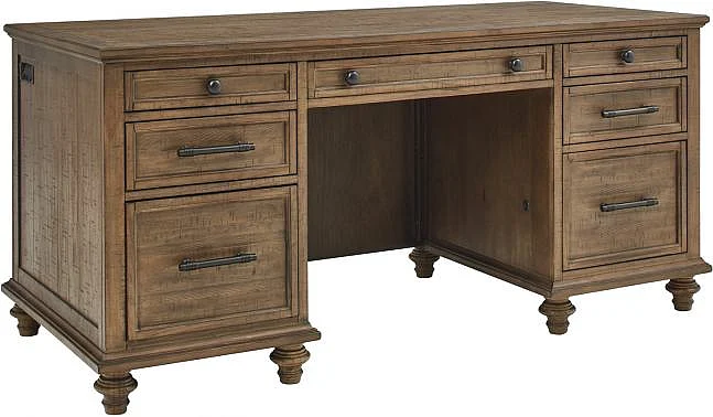 Aspenhome Hensley 66" Executive Desk in Brown I3002-303