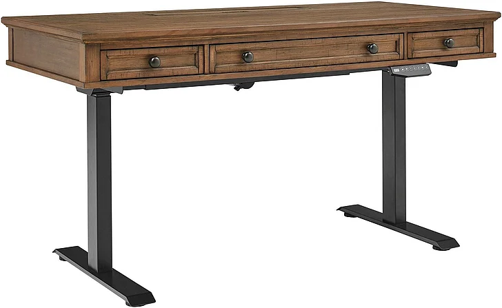 Aspenhome Hensley 60" Adjustable Height Lift Desk in Brown I3002-360T;IUAB-301-1